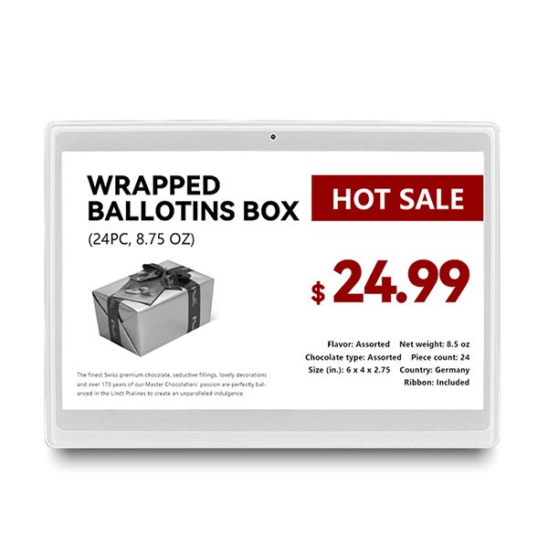 White Shell 7.5 Inch Electronic Shelf Label