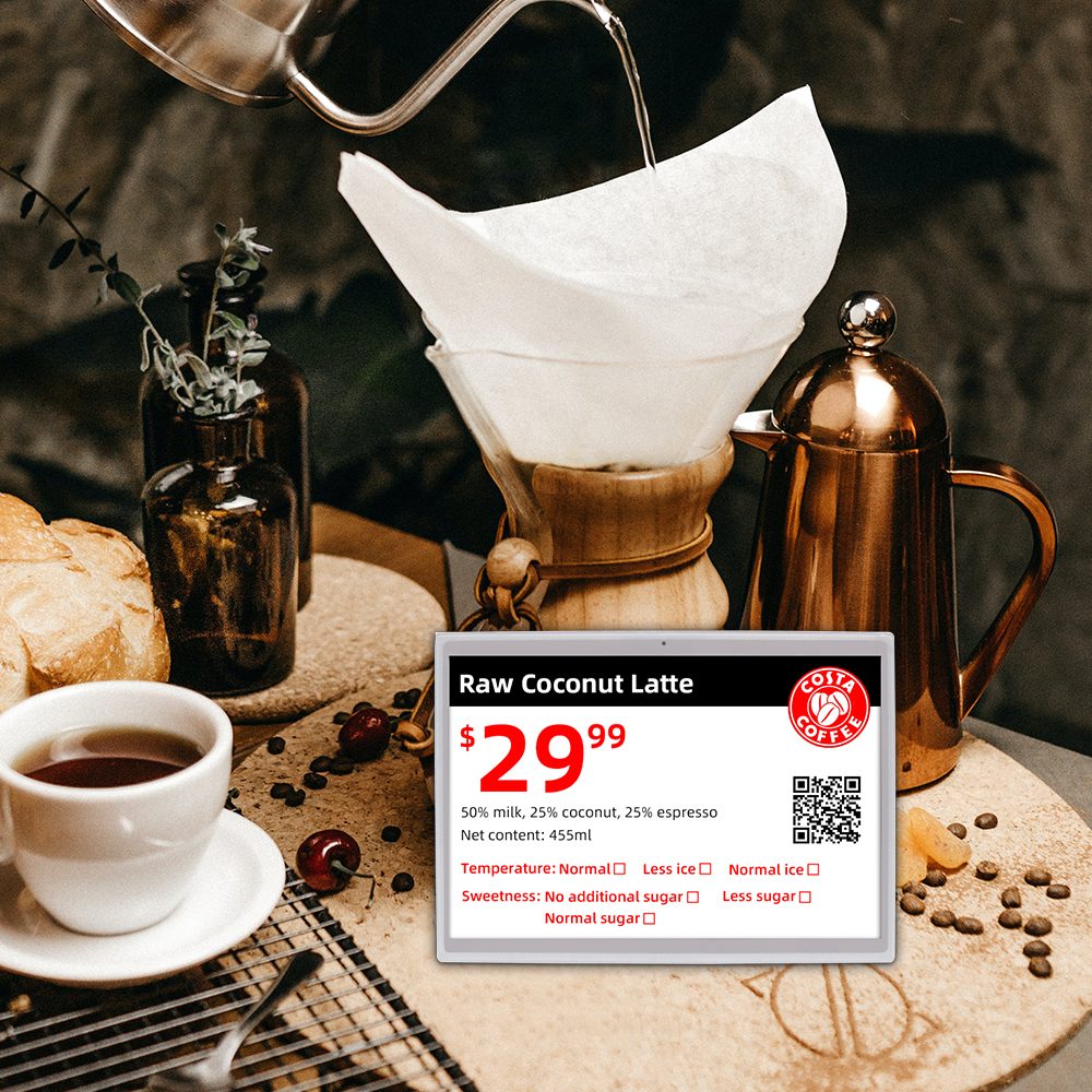 White Shell 13.3 Inch Electronic Shelf Label