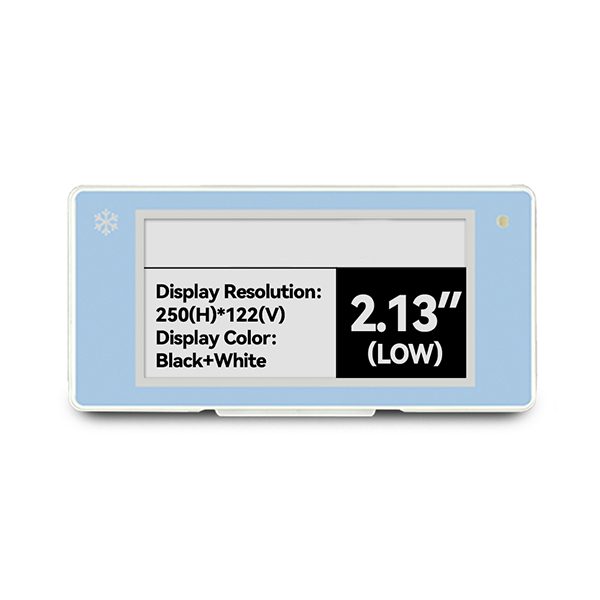 2.13 Inch Freezer Digital Shelf Label Black And White / Low Temperature