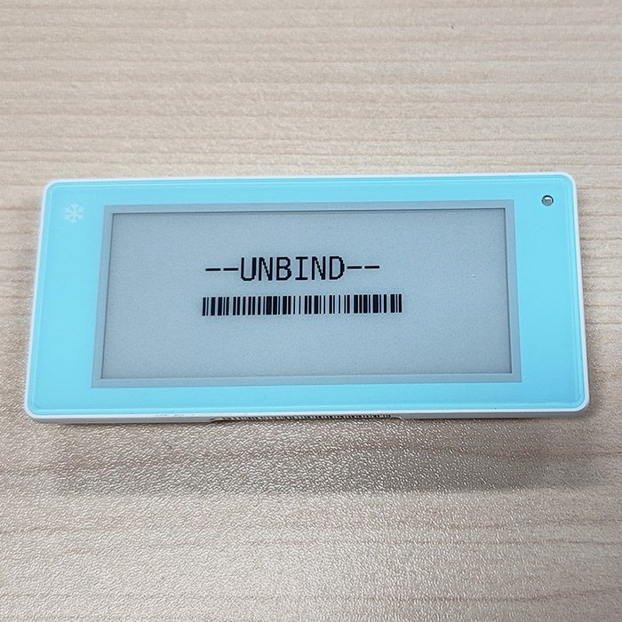 2.9 Inch Freezer Digital Shelf Label Black And White / Low Temperature